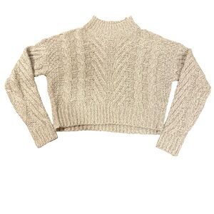 VILA Beige Cable Knit‎ Turtleneck Sweater
